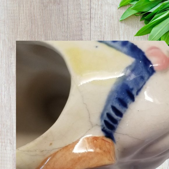 Lucky Elephant Small Planter Hand Painted Ceramic Made in Occupied Japan1945 - Picture 13 of 15